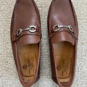 Marc Joseph Tan Leather Slip-On Loafers
